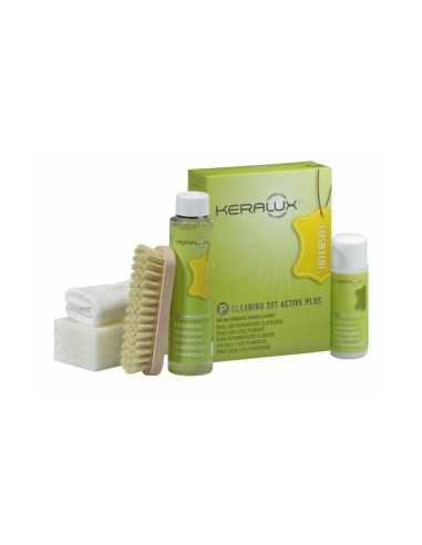 Keralux Cleaning Set Activ Plus 250+100ml - zestaw do czyszczenia skór licowych, lakierowanych.