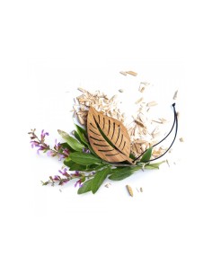 The Leaf Cedr i Szałwia - pachnąca zawieszka do samochodu