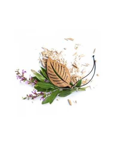 The Leaf Cedr i Szałwia - pachnąca zawieszka do samochodu