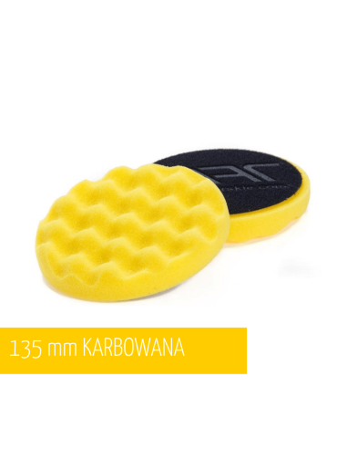 NAT Żółta Karbowana Średnia Gąbka Polerska 135mm