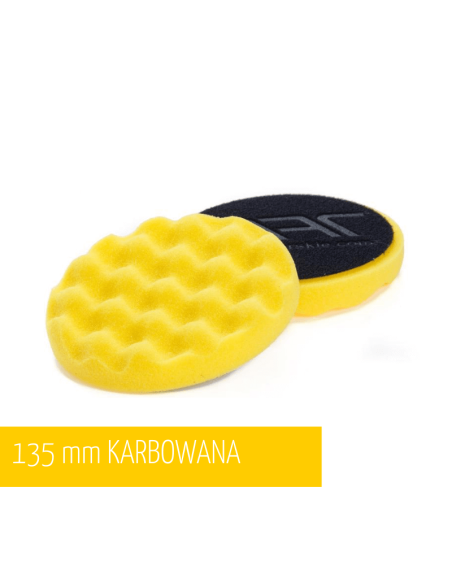 NAT Żółta Karbowana Średnia Gąbka Polerska 135mm