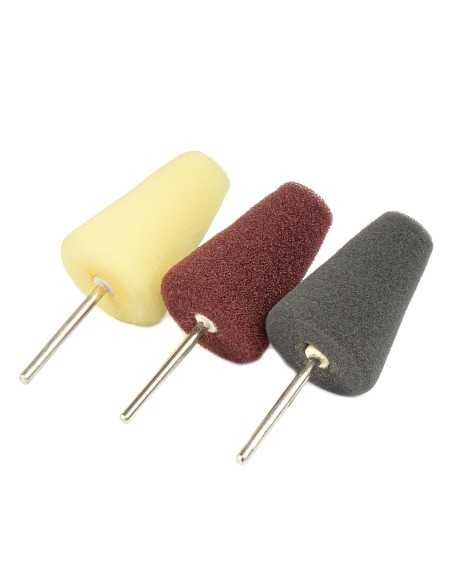 AMiO 03715 - zestaw mini gąbek do polerowania stożek 3 szt.