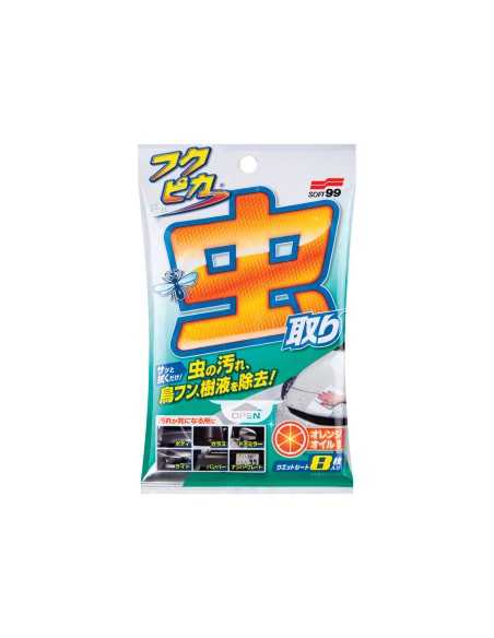 Soft99 Fukupika Bugs & Droppings Removal - Chusteczki do usuwania zabrudzeń organicznych, 8 szt.
