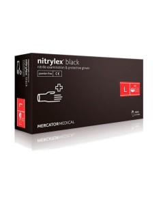 NITRYLEX rękawiczki czarne L 100 szt.