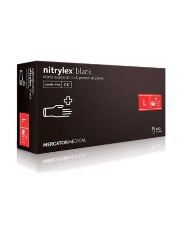 NITRYLEX rękawiczki czarne L 100 szt.