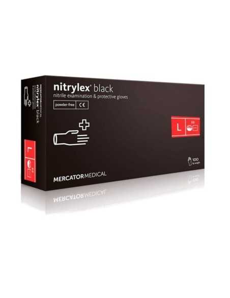 NITRYLEX rękawiczki czarne L 100 szt.