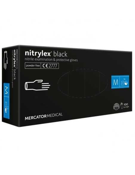 Nitrylex rękawiczki czarne M 100 szt.