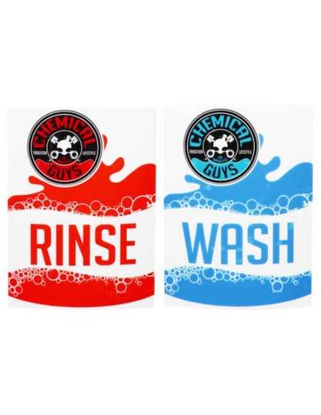 Chemical Guys Bucket Sticker Set Blue & Red