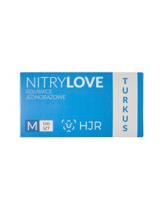 Nitrylove Turkus M 100szt - niebieskie rękawice jednorazowe nitrylowe