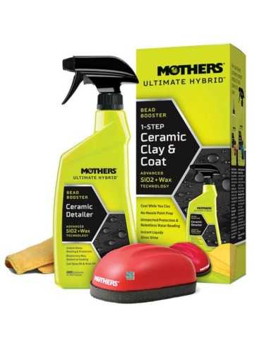 Mothers Ultimate Hybrid 1-Step Ceramic Clay & Coat - zestaw do glinkowania lakieru