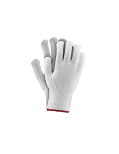 DHWRAP Rękawiczki bezpyłowe biało-czerwone M 2szt