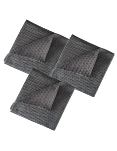 Royal Pads Glassfiber 40x40cm Szary 3szt - zestaw bezkrawędziowych mikrofibr waflowych do szyb