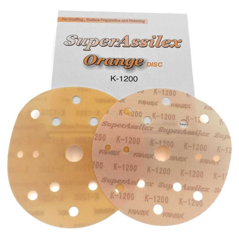Kovax Super Assilex Orange K1200 152mm 15H - krążek ścierny na rzep