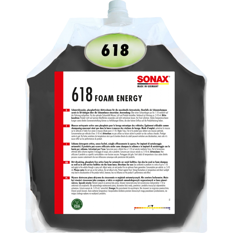 SONAX Profiline Piana Aktywna Energy 5L – skuteczne mycie wstępne