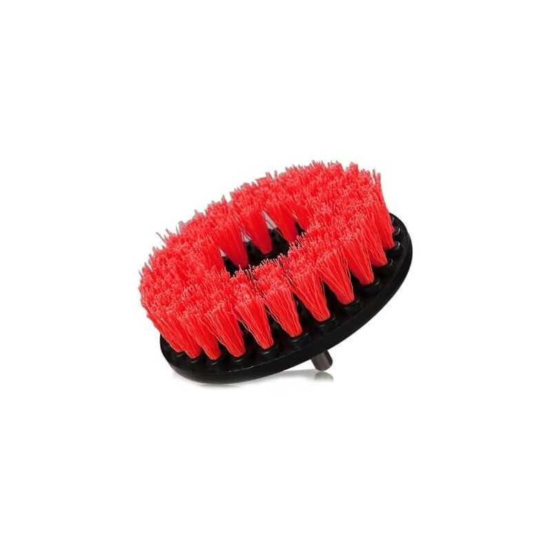 Chemical Guys Carpet Brush Heavy Duty Red - szczotka do prania tapicerki i dywaników