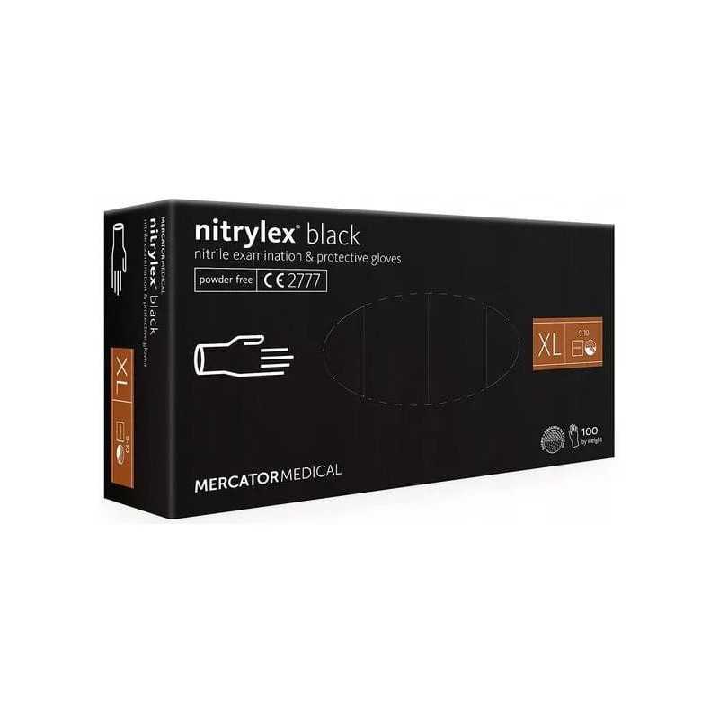 NITRYLEX rękawiczki czarne XL 100 szt.