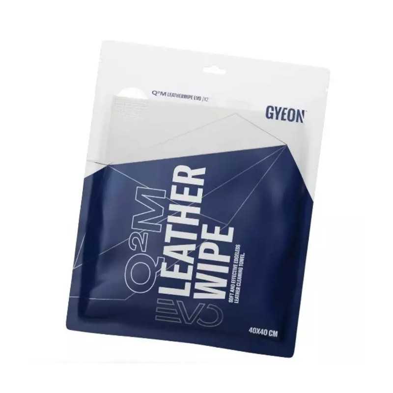 Gyeon Q2M LeatherWipe EVO - mikrofibra do każdego rodzaju tapicerki skórzanej 40x40cm 2-pak