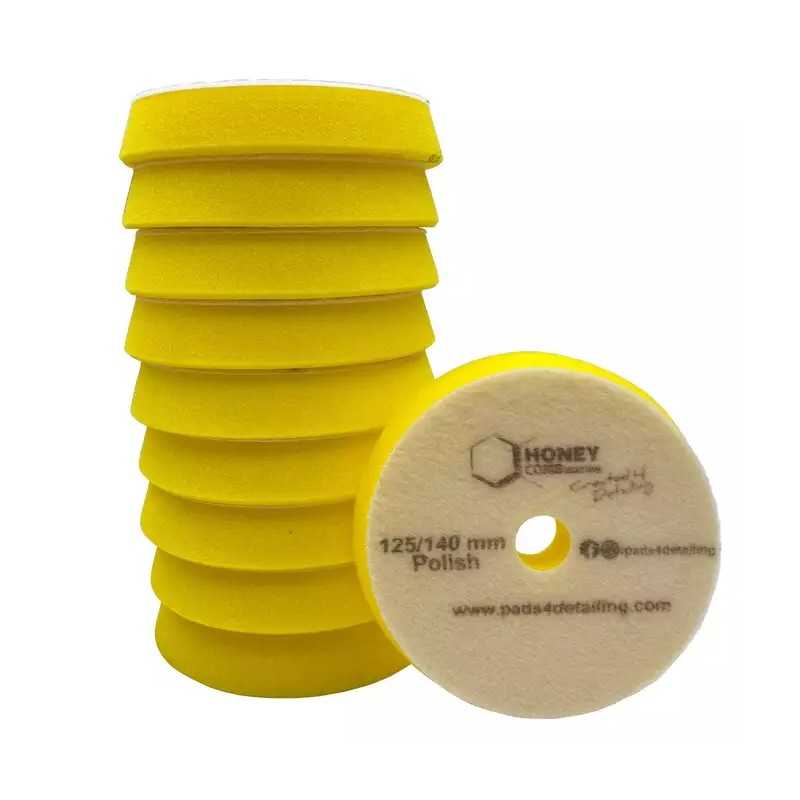 Honey Combination Zestaw 10 szt. Gąbka polerska R-DA Żółta 125/140/25mm