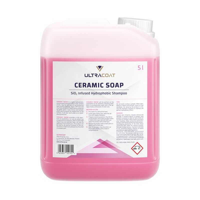 Ultracoat Ceramic Soap 5L – hydrofobowy szampon z SiO₂