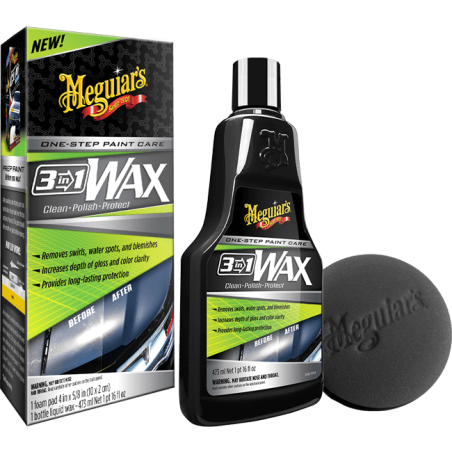 Meguiar’s 3 in 1 Wax 473ml – czyszczenie, polerowanie i ochrona lakieru w jednym