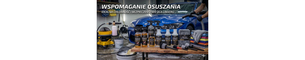 Środki produkty na osuszanie samochodu auta po umyciu