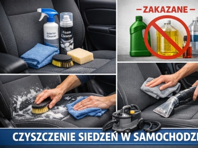 Czyszczenie siedzeń w samochodzie